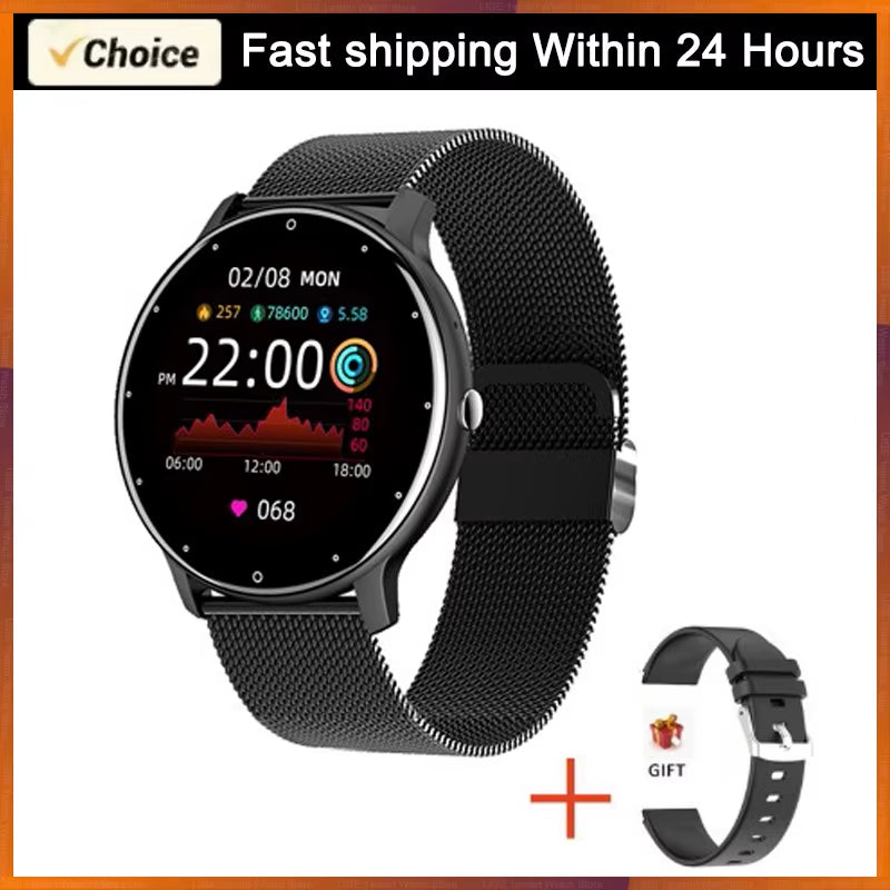 2026 Smartwatch for Men and Women - Fitness Tracker with Heart Rate Monitor, Waterproof Design, Compatible with Android and iOS