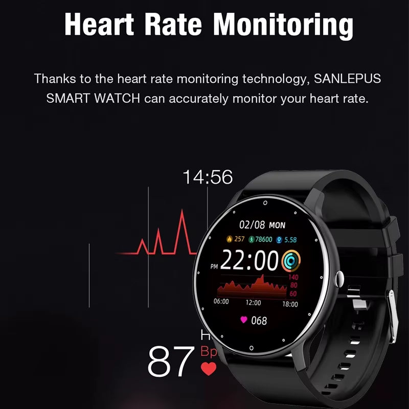 2026 Smartwatch for Men and Women - Fitness Tracker with Heart Rate Monitor, Waterproof Design, Compatible with Android and iOS